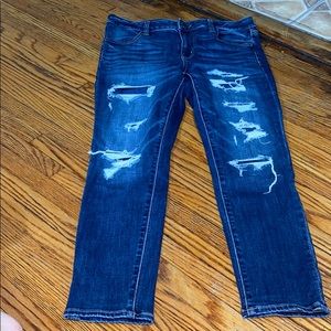Distressed American Eagle Jeggings